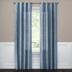 Threshold Blue Woven Texture Drapes